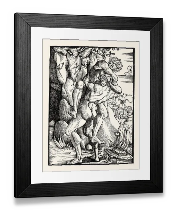 Framed Print : Hercules and Antaeus, by Gabriel Salmon
