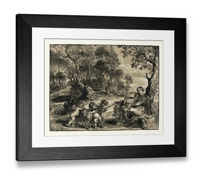 Framed Print : Rest on the flight to Egypt, Christoffel Jegher after Rubens Framed Print : Rest on the flight to Egypt, Christoffel Jegher after Rubens