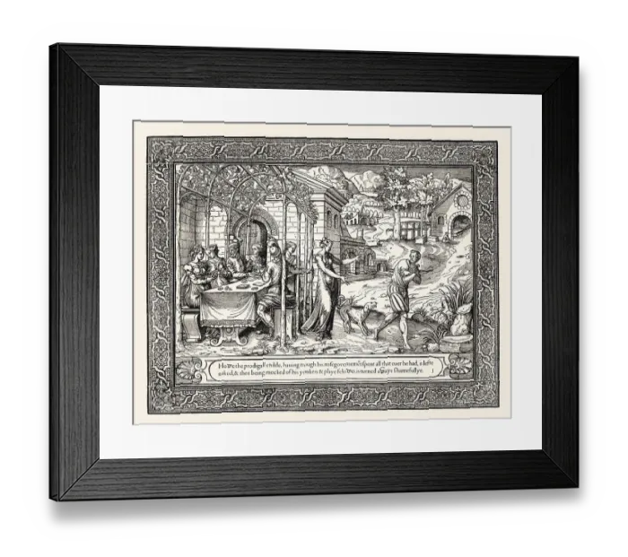 Framed Print : The Parable of the Lost Son, english pictures-bible Framed Print : The Parable of the Lost Son, english pictures-bible