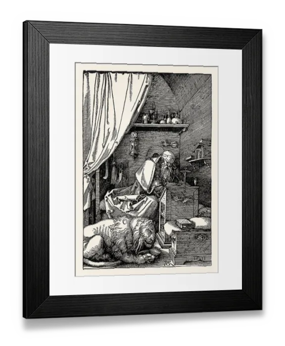 Framed Print : Saint Jerome, St. Hieronymus, by Albrecht Duerer Framed Print : Saint Jerome, St. Hieronymus, by Albrecht Duerer