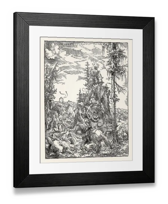 Framed Print : St. George slays the dragon, by Wolf Huber Framed Print : St. George slays the dragon, by Wolf Huber