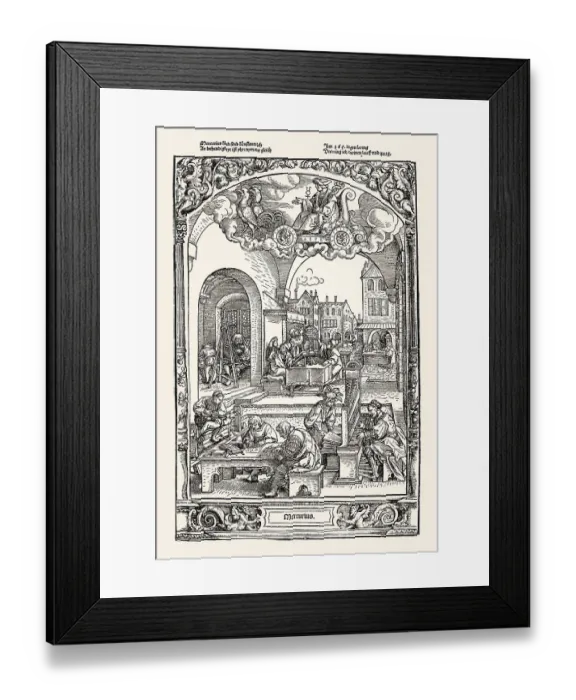 Framed Print : Hans Sebald Beham, Mercurius, the seven planetary gods and their children Framed Print : Hans Sebald Beham, Mercurius, the seven planetary gods and their children