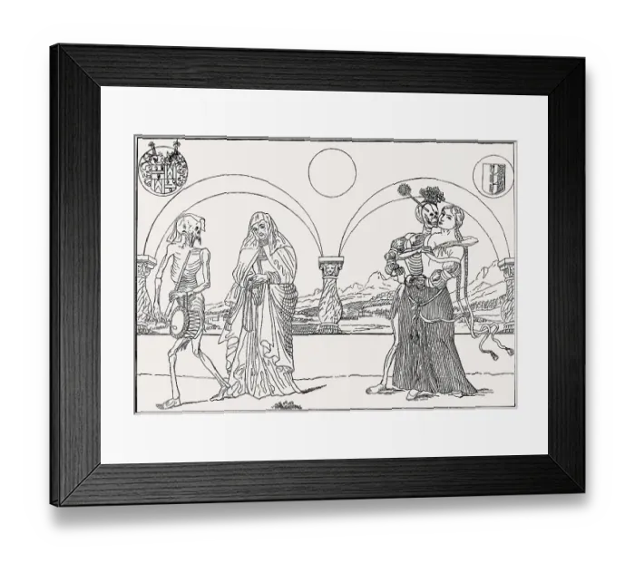 Framed Print : Symbolic leaflet to death, 16th century Framed Print : Symbolic leaflet to death, 16th century
