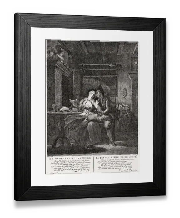 Framed Print : Socially critical picture by Cornelis Troost Framed Print : Socially critical picture by Cornelis Troost