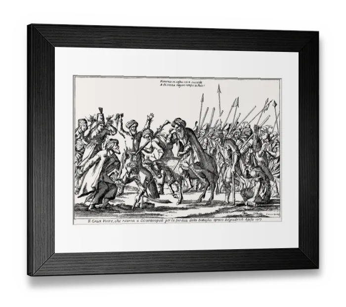Framed Print : The surrender of Turkish troops to Austrian general Eugene of Savoy Framed Print : The surrender of Turkish troops to Austrian general Eugene of Savoy