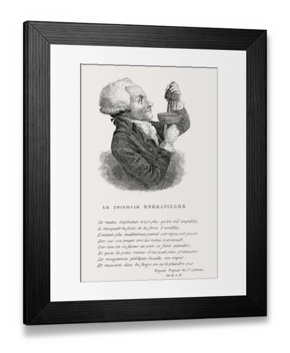 Framed Print : German cartoon on Robespierre, 1758