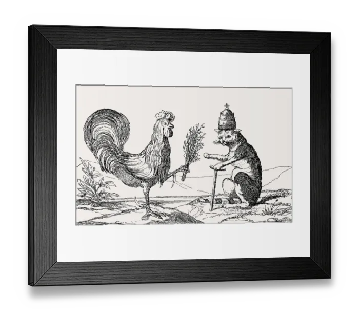 Framed Print : Caricature of the Treaty of Tolentino between Revolutionary France and the Papal States