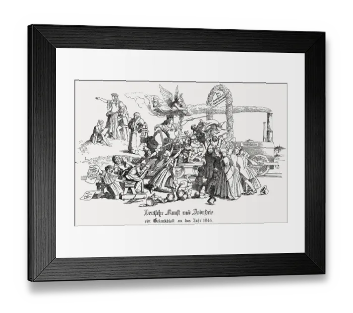 Framed Print : Caricature on the Industrial Revolution in Europe Framed Print : Caricature on the Industrial Revolution in Europe