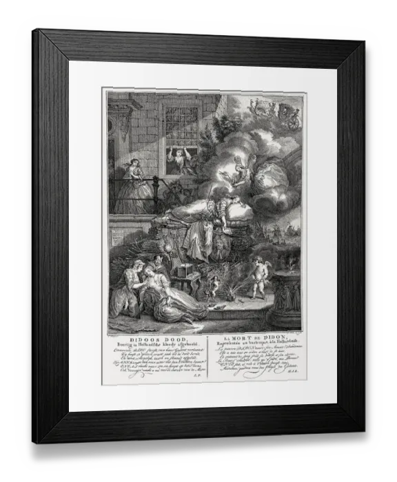 Framed Print : The Death of Dido a burlesque by Simon Fokke after Cornelis Troost Framed Print : The Death of Dido a burlesque by Simon Fokke after Cornelis Troost