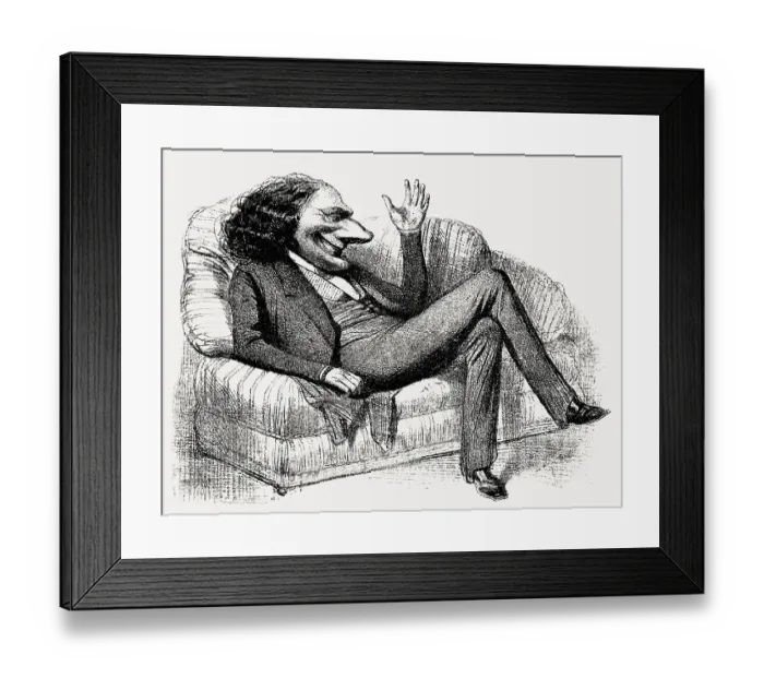 Framed Print : Charles Philipon, 1800 - 1861, French lithographer
