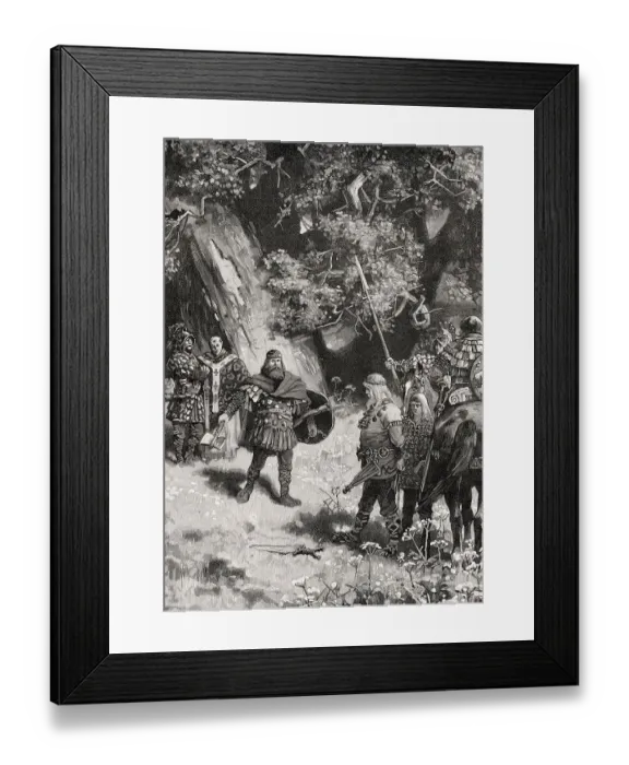 Framed Print : Ragnachar, a Frankish petty king is being killed by Clovis Framed Print : Ragnachar, a Frankish petty king is being killed by Clovis