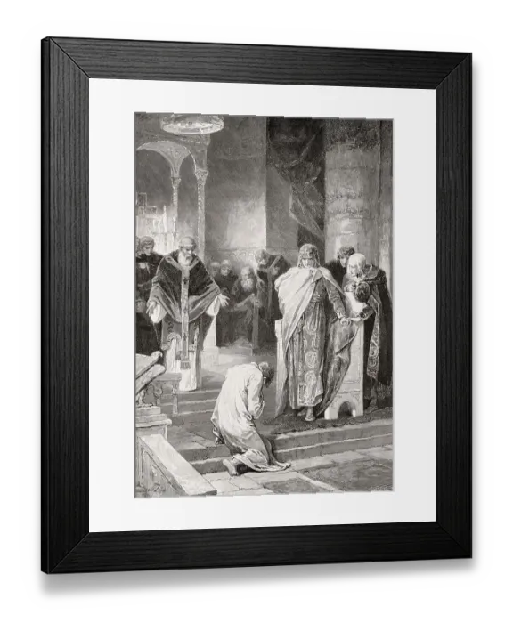 Framed Print : Otto I or Otto the Great, pardoned his brother Henry I Framed Print : Otto I or Otto the Great, pardoned his brother Henry I