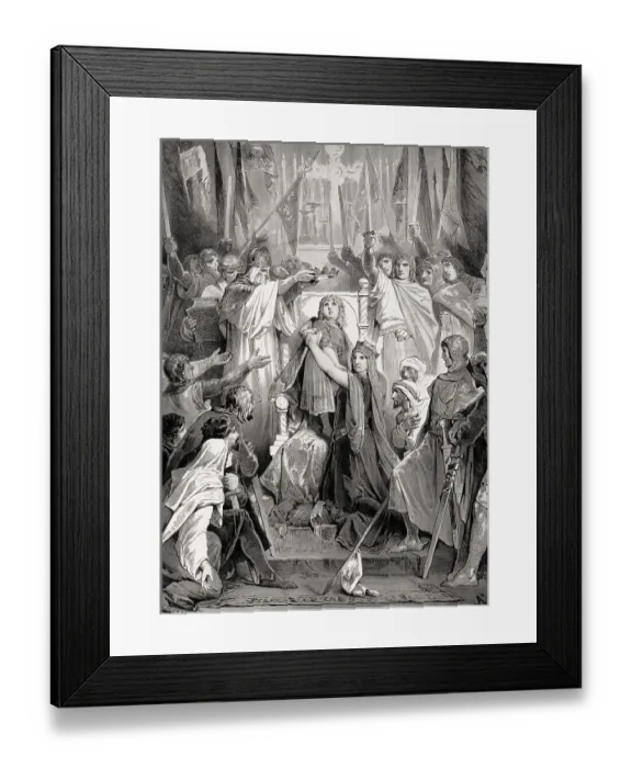 Framed Print : Coronation of Frederick II, 1194-1250