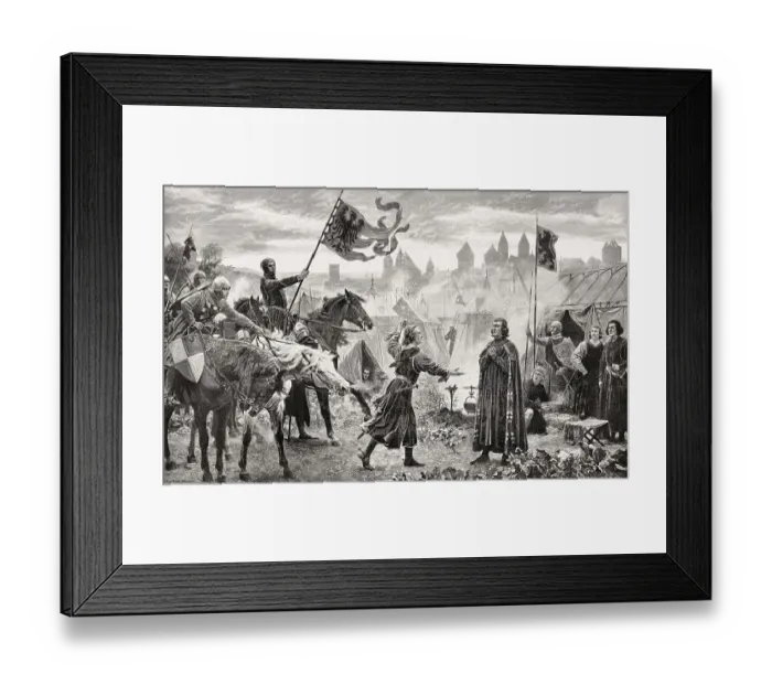 Framed Print : Frederick III. of Nuremberg informs Rudolf von Habsburg about his election to king of the Romans Framed Print : Frederick III. of Nuremberg informs Rudolf von Habsburg about his election to king of the Romans