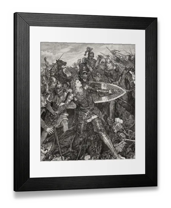 Framed Print : Frederick's capture at ths battle of Muehldorf Framed Print : Frederick's capture at ths battle of Muehldorf