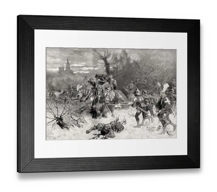 Framed Print : Death of Charles the Bold, 1433-1477 Framed Print : Death of Charles the Bold, 1433-1477