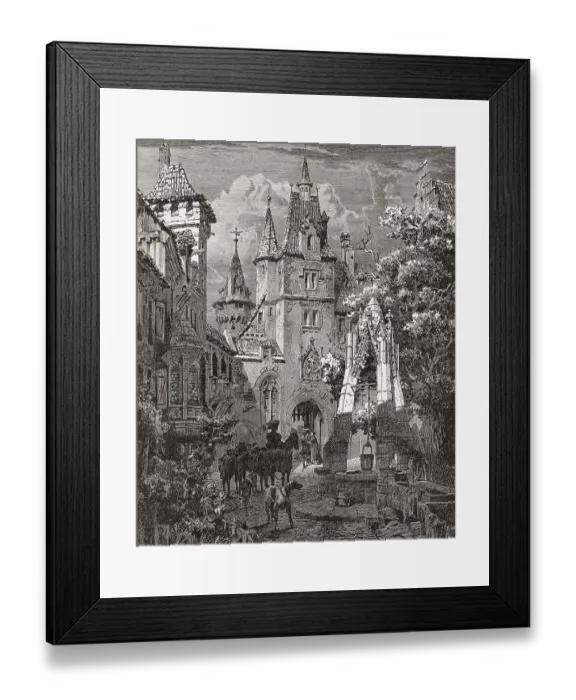 Framed Print : Medieval knight's castle