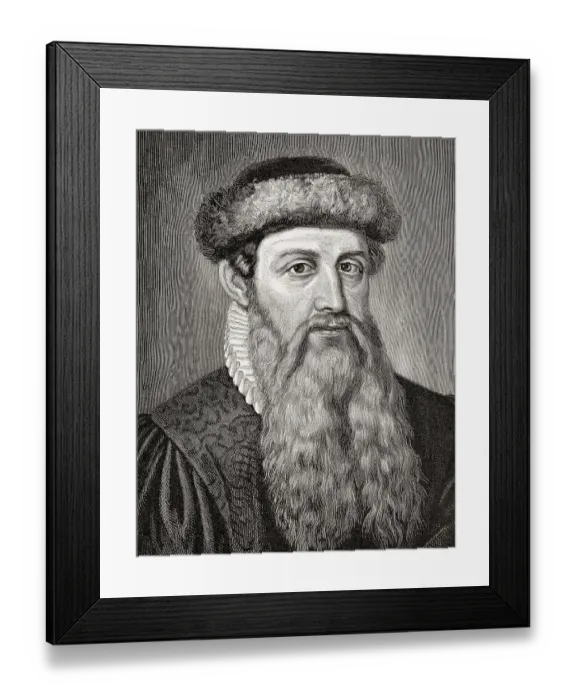 Framed Print : Johannes Gensfleisch zur Laden zum Gutenberg Framed Print : Johannes Gensfleisch zur Laden zum Gutenberg