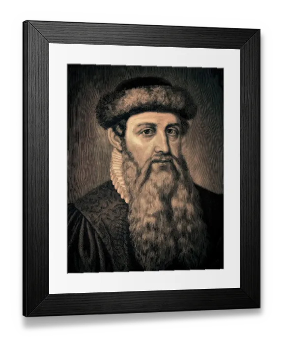 Framed Print : Johannes Gensfleisch zur Laden zum Gutenberg