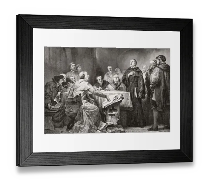 Framed Print : The meeting of Cajetan and Martin Luther