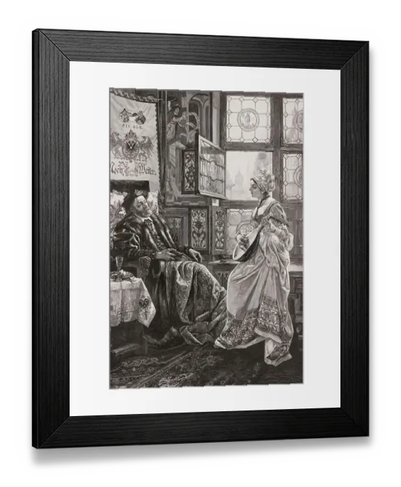 Framed Print : Charles V and his mistress, Barbara Blomberg Framed Print : Charles V and his mistress, Barbara Blomberg