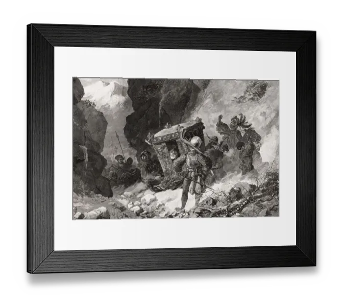 Framed Print : Escape of Emperor Charles V from Innsburck to Villach