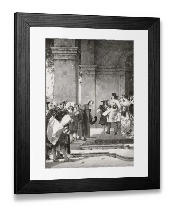 Framed Print : Reception of the Huguenots, Frederick William