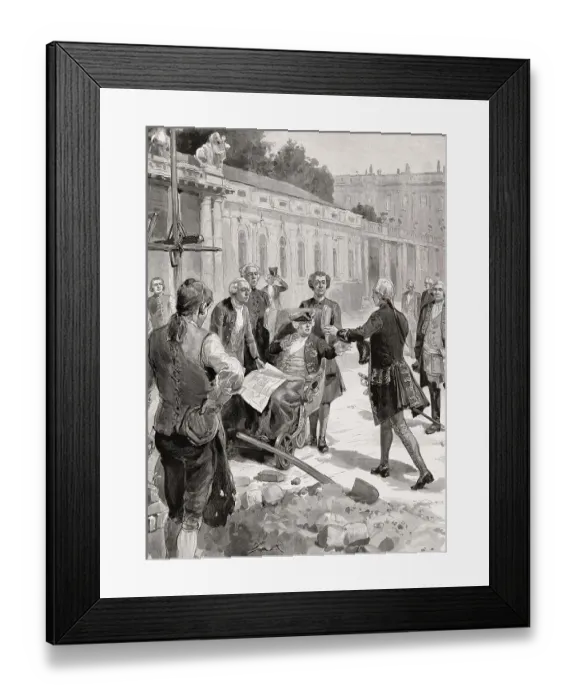 Framed Print : The reconciliation of Frederick II and father