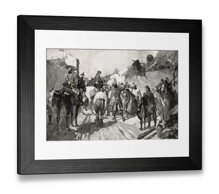 Framed Print : Frederick II, before the Battle of Zorndorf