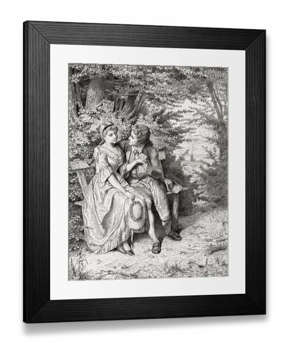 Framed Print : Goethe's love affair with Friederike Brion Framed Print : Goethe's love affair with Friederike Brion