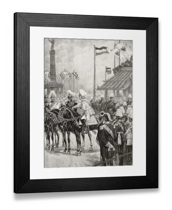 Framed Print : Inauguration of the Victory column Berlin by German emperor Wilhelm I Framed Print : Inauguration of the Victory column Berlin by German emperor Wilhelm I