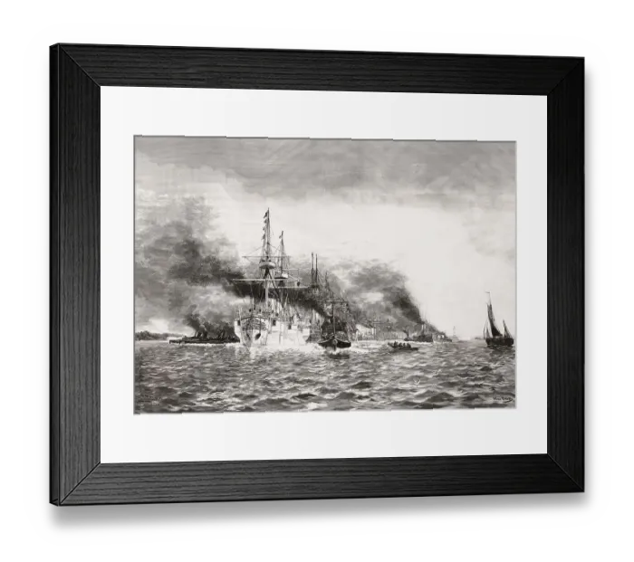 Framed Print : Imperial War Harbour of Kiel, Germany