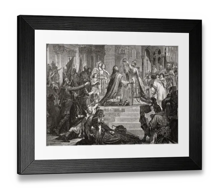 Framed Print : Imperial Coronation of Charlemagne as Emperor by Pope Leo III
