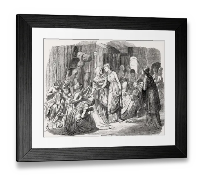 Framed Print : Kriemhild at her Burgundian court, Worms