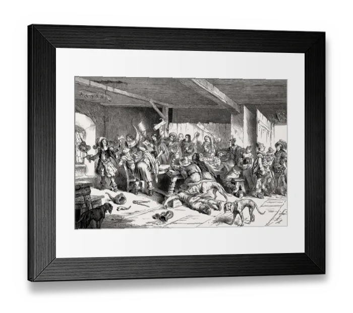 Framed Print : German student life in a pub, 16th Century Framed Print : German student life in a pub, 16th Century