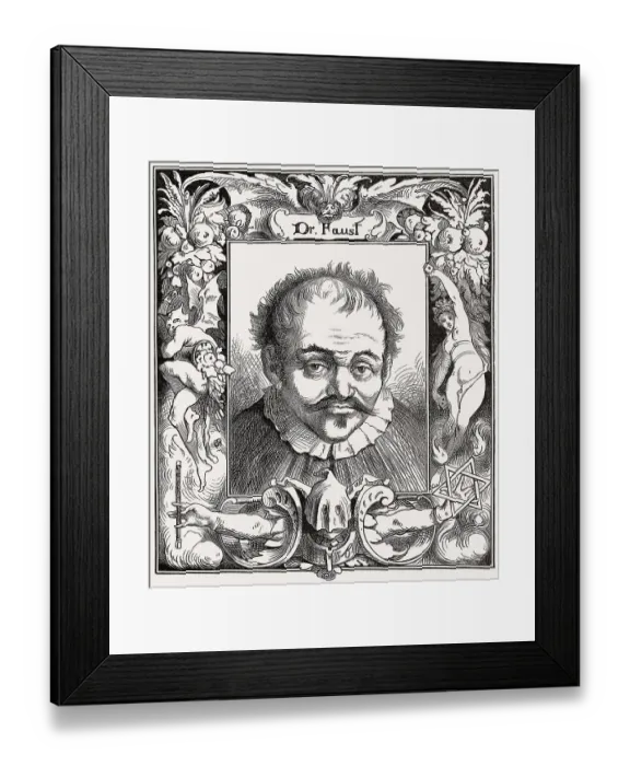 Framed Print : Johann Georg Faust, or John Faustus