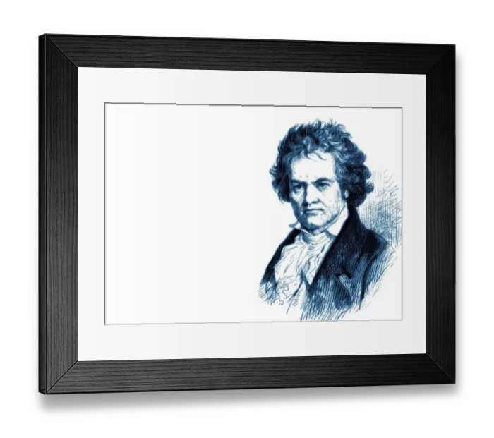 Framed Print : Ludwig van Beethoven, 1770 -1827, German composer Framed Print : Ludwig van Beethoven, 1770 -1827, German composer