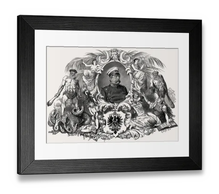 Framed Print : Allegory with Prince of Bismarck Framed Print : Allegory with Prince of Bismarck