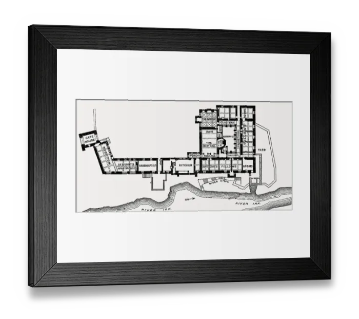 Framed Print : Plan of Chetham's College, Manchester Framed Print : Plan of Chetham's College, Manchester