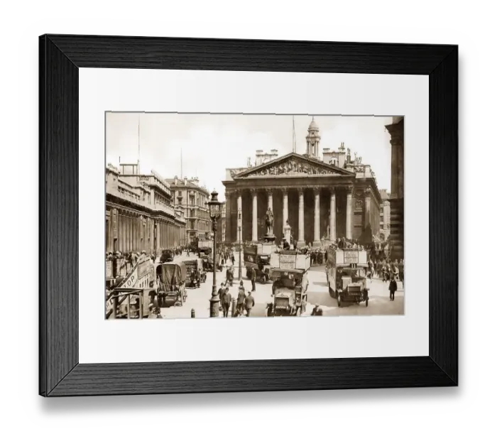Framed Print : The Royal Exchange and the Bank of England Framed Print : The Royal Exchange and the Bank of England