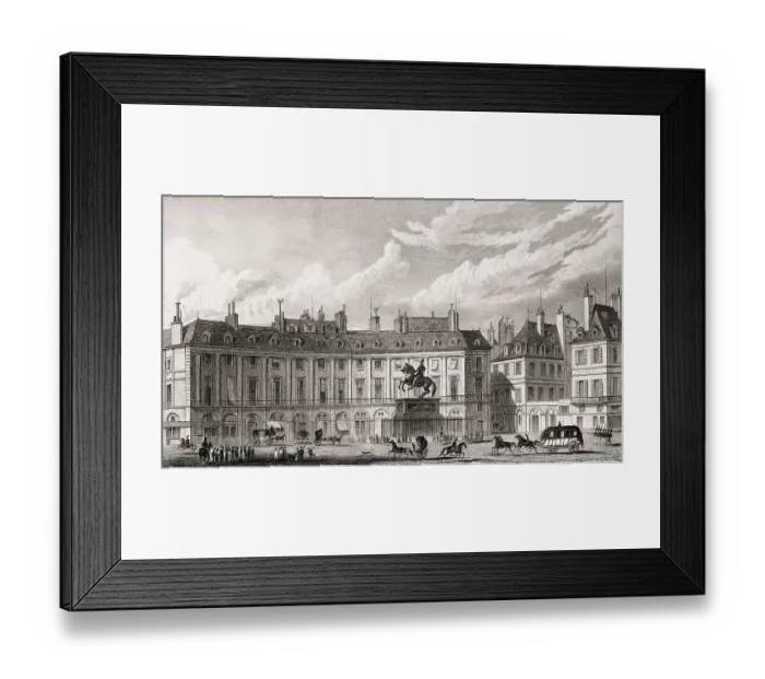 Framed Print : Place des Victoires with statue of Louis XIV Framed Print : Place des Victoires with statue of Louis XIV