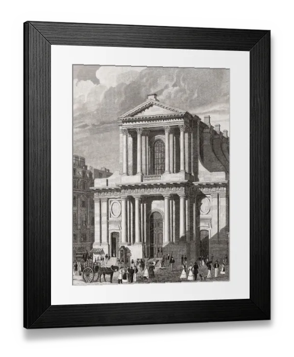 Framed Print : The Temple Protestant de l'Oratoire du Louvre