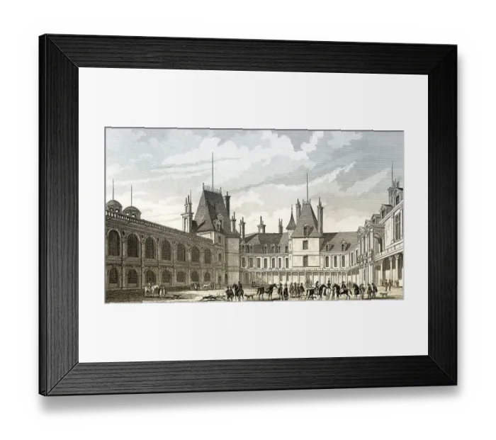 Framed Print : The Oval Courtyard, Chateau de Fontainebleau
