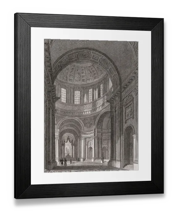 Framed Print : Interior, Dome of Les Invalides