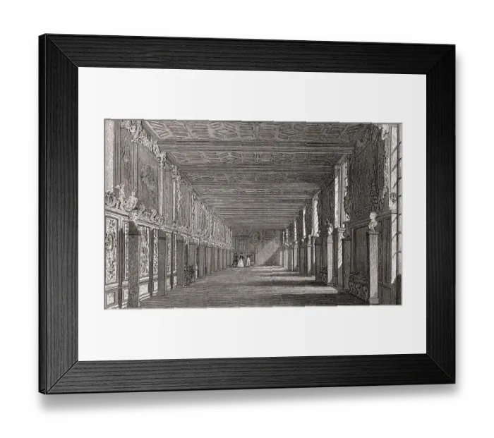 Framed Print : Gallery, The Royal Chateau de Fontainebleau Framed Print : Gallery, The Royal Chateau de Fontainebleau