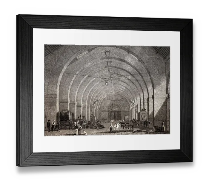 Framed Print : The Octroi General ou central, rue des Petites Ecuries