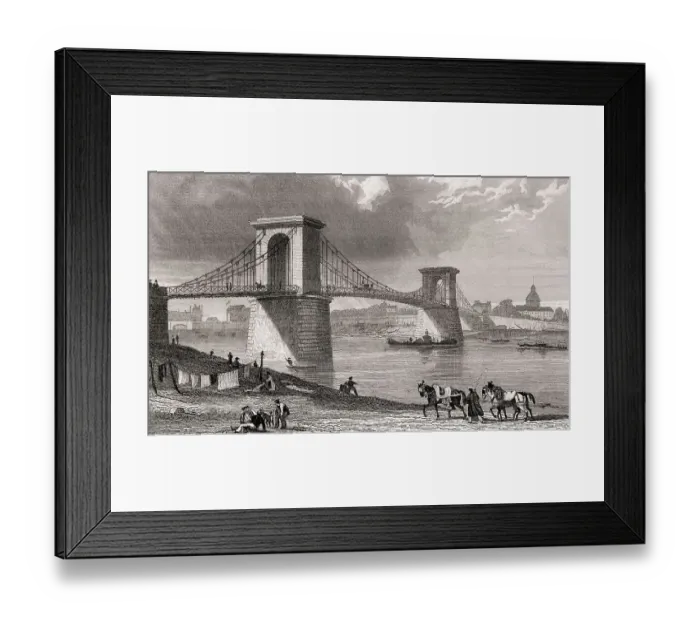Framed Print : The Passerelle de Constantine, Paris