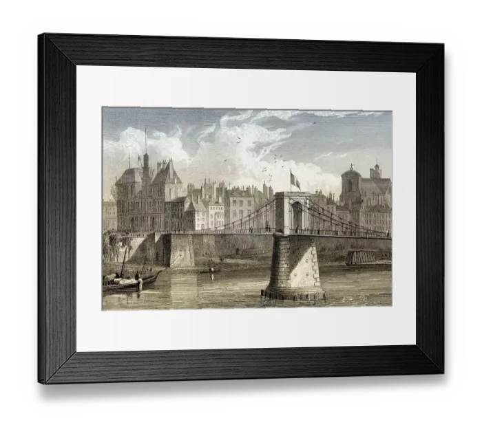 Framed Print : The pont d'Arcole, Paris, France