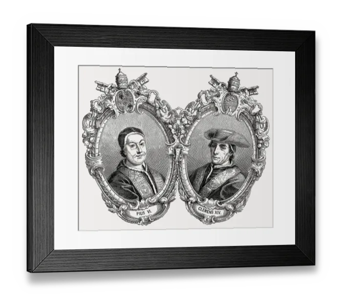 Framed Print : Pope Clement XIV and Pope Pius VI Framed Print : Pope Clement XIV and Pope Pius VI