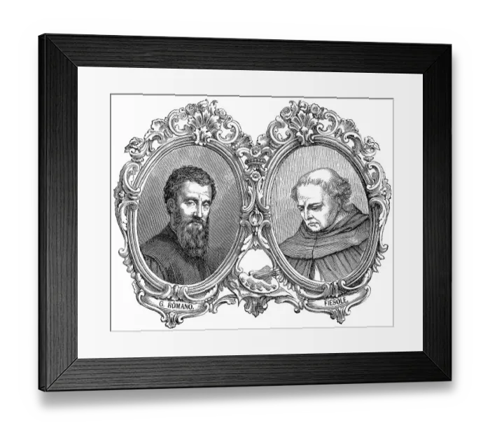 Framed Print : Giulio Romano, Italian painter and architect and Fra Angelico